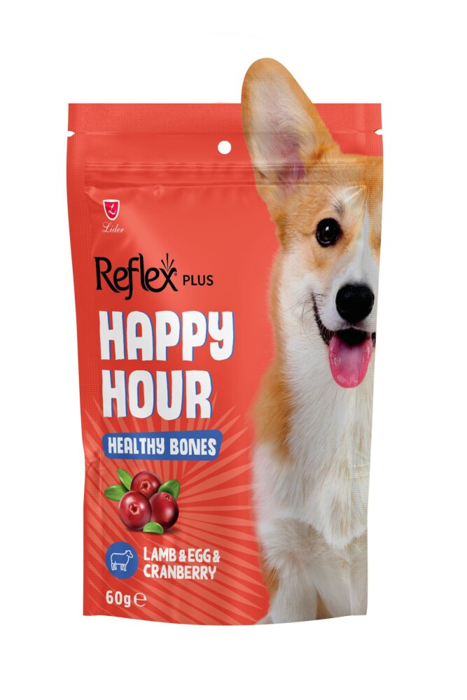 Reflex Plus Happy Hour Sağlıklı Kemikler İçin Destekleyici Köpek Ödül Maması 60 GR | SRC: Barcode: 8698995034319